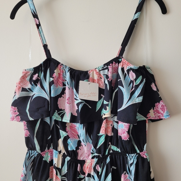 NWT Others Follow Go Barefoot Ruffle Peep Back Floral Dress - Picture 14 of 16